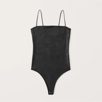 Faux Leather Cami Bodysuit | Abercrombie & Fitch (US)