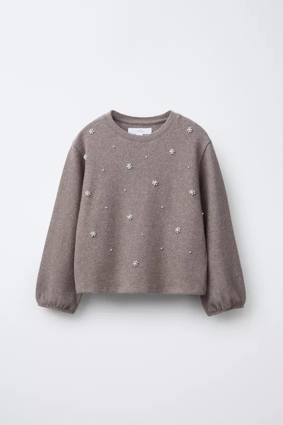 SOFT-TOUCH FAUX PEARL T-SHIRT | Zara UK