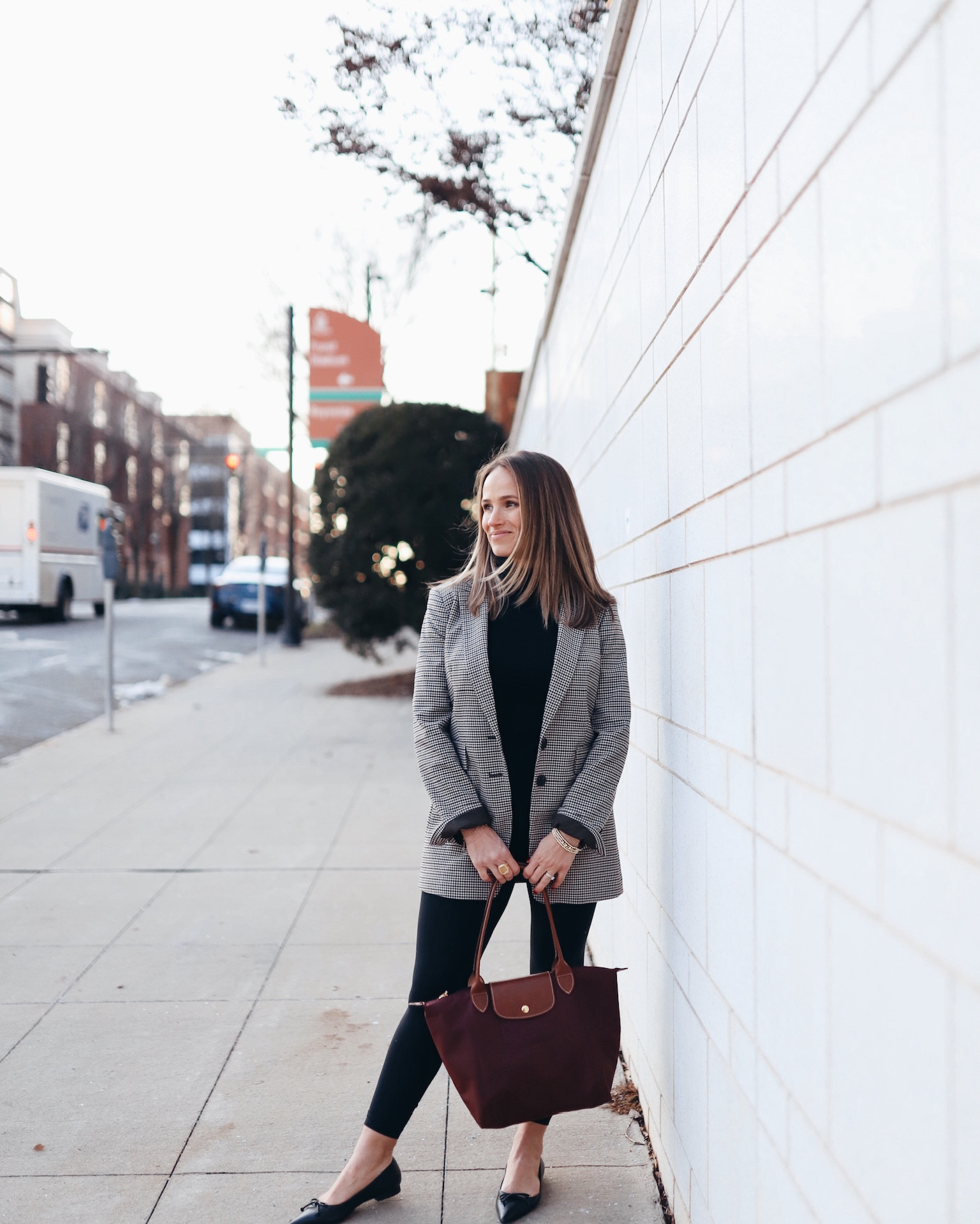 Styling black leggings with a black turtleneck, blazer and ballet flats. Perfect for work but so comfortable

#LTKWorkwear#LTKOver40

#LTKSeasonal