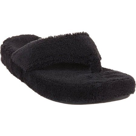 Acorn Women's NEW SPA Thongs Black Slippers MW | Walmart (US)