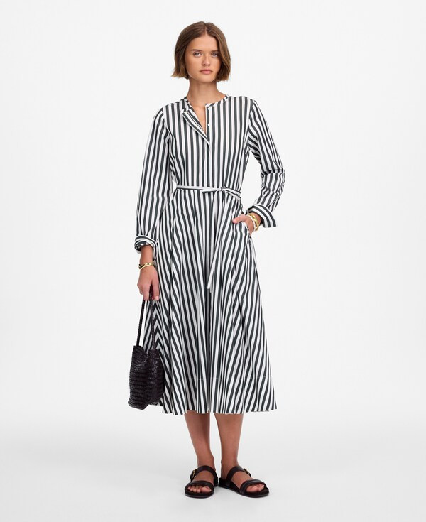 Tie-Waist Midi Shirtdress in Stripe | Madewell | Madewell
