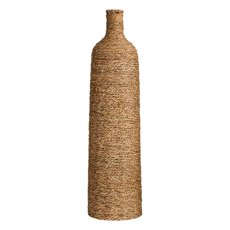 Natural Twist-Weave Seagrass Vase, 29" | At Home