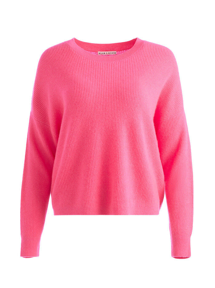 CAPRICE CREWNECK DROP SHOULDER PULLOVER | Alice + Olivia