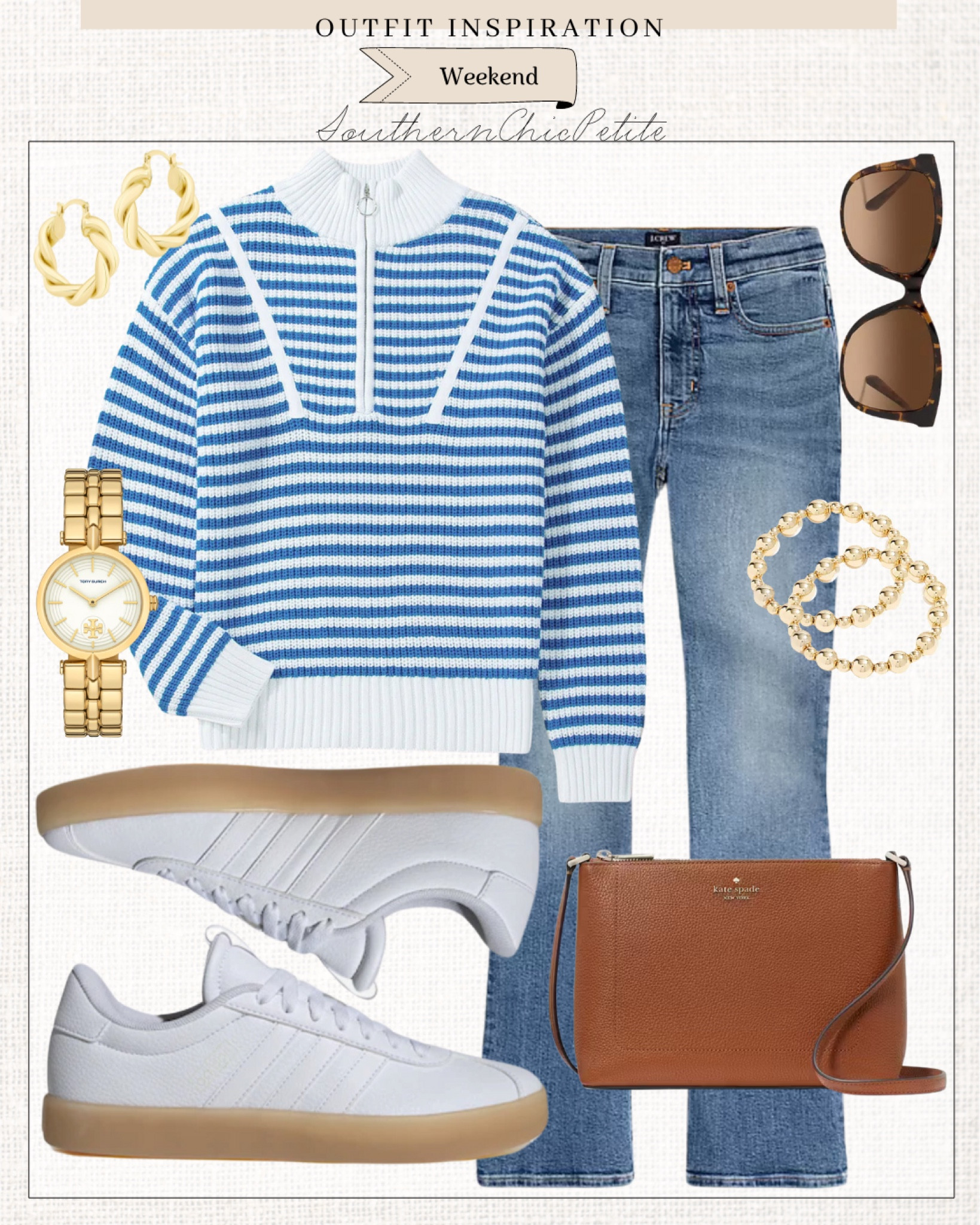 Outfit ideas for Fall • Fall Capsule Wardrobe • Jeans • Adidas • White Sneakers • Gold Earrings • Casual Outfit 

#LTKStyleTip #LTKShoeCrush #LTKFindsUnder50