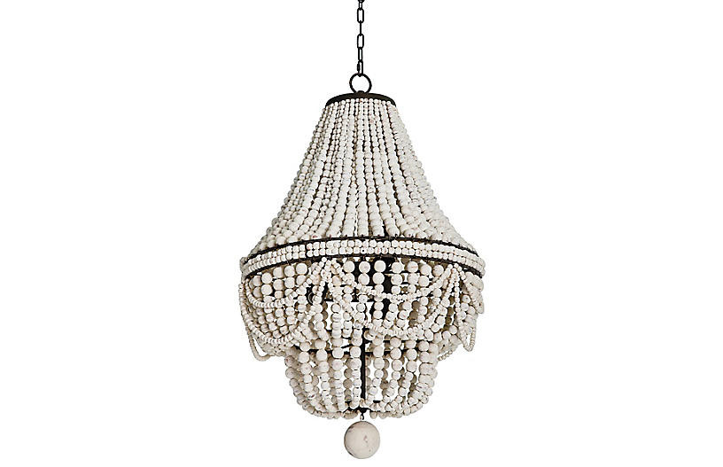 Malibu Chandelier - White/Brown - Regina Andrew | One Kings Lane