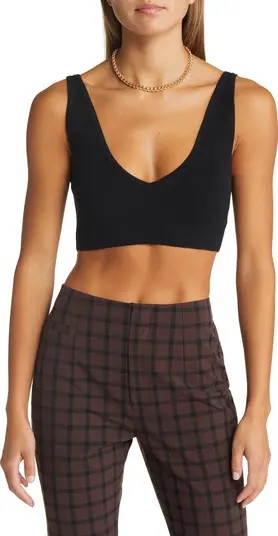 Ribbed V-Neck Bralette | Nordstrom