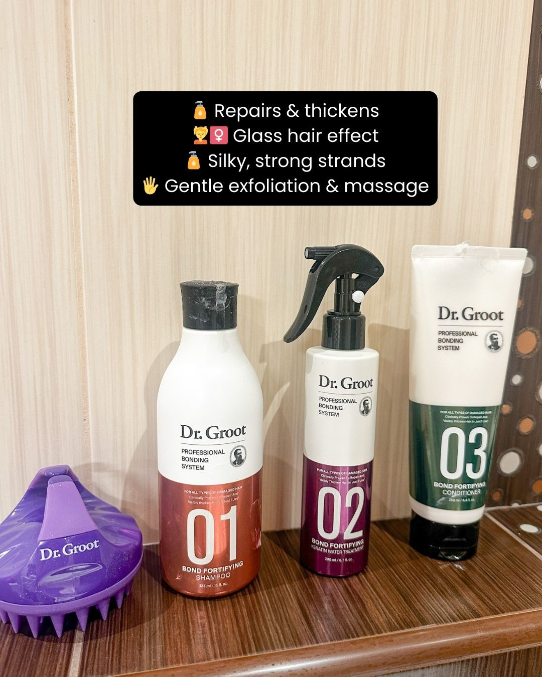 Upgrade your hair routine the salon-quality way ✨💖 with the Dr. Groot Bond Fortifying collection! Featuring the shampoo, conditioner, keratin treatment, and premium scalp cleansing brush, this complete system helps strengthen strands, smooth damage, and support a healthier scalp from root to ends 🌿💆‍♀️. Perfect for dry, fragile, or overworked hair when you want a full routine that feels like an at-home reset 👀✨. Trust me, this is one haircare upgrade you’ll notice after every wash 💕

#haircare #healthyhair #shampooandconditioner #hairtreatment #scalpcare #beautyessentials #hairgoals #selfcare #hairroutine #smoothhair #shinyhair #hairrepair #beautyfinds #hairlove #hydration #haircaretips #ltkbeauty #ltkfinds #beautyinspo #hairtransformation #salonathome #glossyhair #stronghair #haircaremusthave 

 