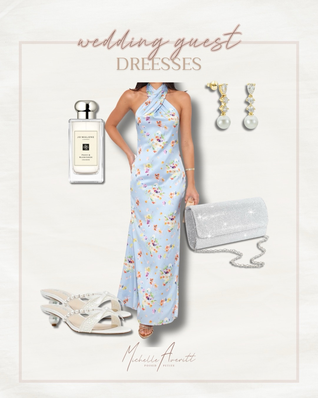 Wedding season is in full swing! These are some of my favorite pieces for an elevated spring or summer wedding look. 

I love how the light blue dress, white heels and pearls and silver hand bag compliment each other for a chic, put together look. Adding the finishing touch of the peony and blush scent for an all around look!

Wedding guest dresses, floral dress, wedding outfit ideas

#LTKPetite #LTKgrwm #LTKWedding
