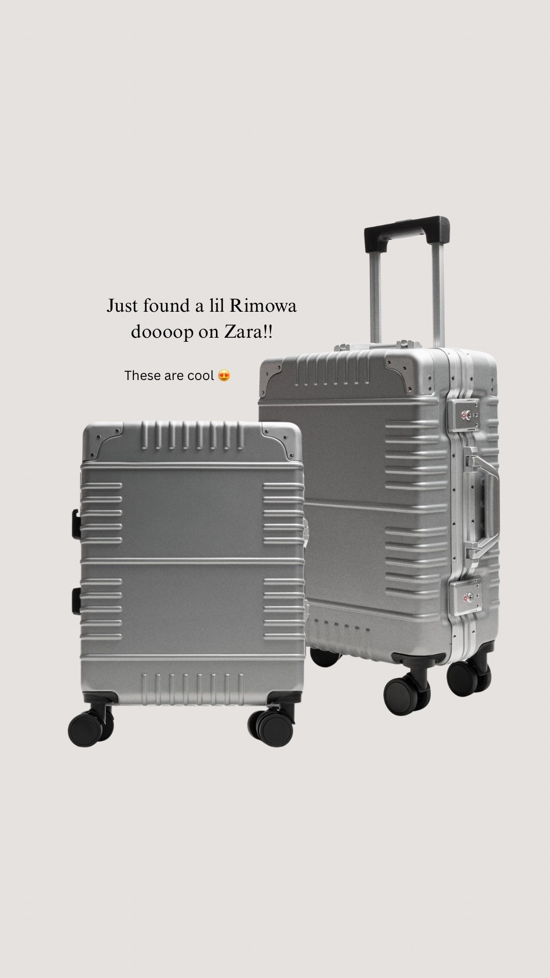 Affordable Rimowa style suitcases found on Zara! 🤍👏🏽

#LTKspring #LTKeurope #LTKstyletip