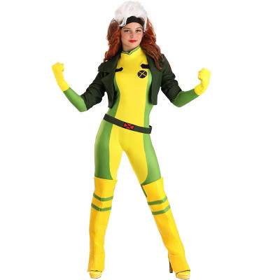 HalloweenCostumes.com Medium Women Premium X-Men Rogue Women's Costume | Marvel Costumes, Yellow/Black/Green | Target