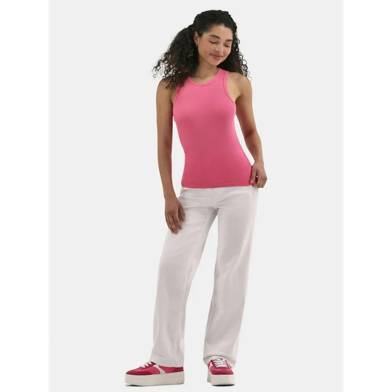 No Boundaries Ribbed High Neck Tank Top, Women's | Walmart (US)