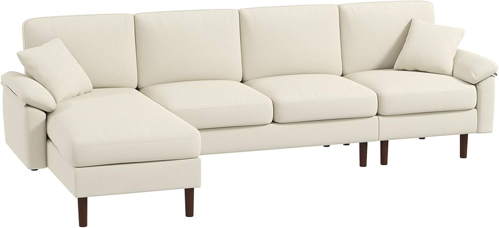 HOMCOM Changeable Sectional Sofa with Changeable Chaise Lounge, Modern Sectional Couch with Pillo... | Amazon (CA)
