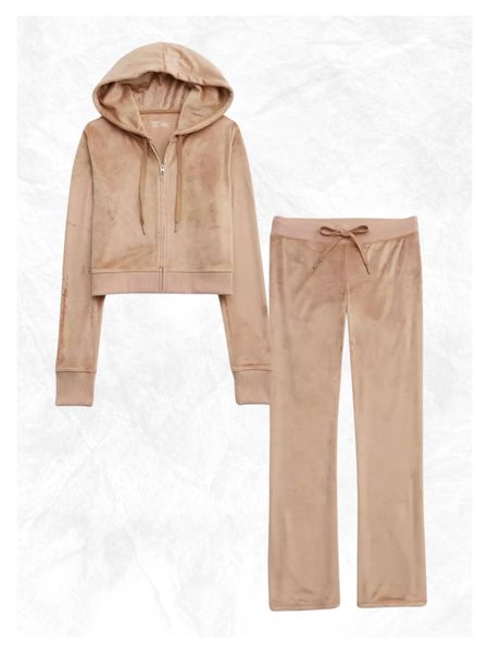 Cutest velour set, two piece, LTK sale, aerie, zip up hoody, velour pants, spring outfit

#LTKtravel #LTKsalealert #LTKSale