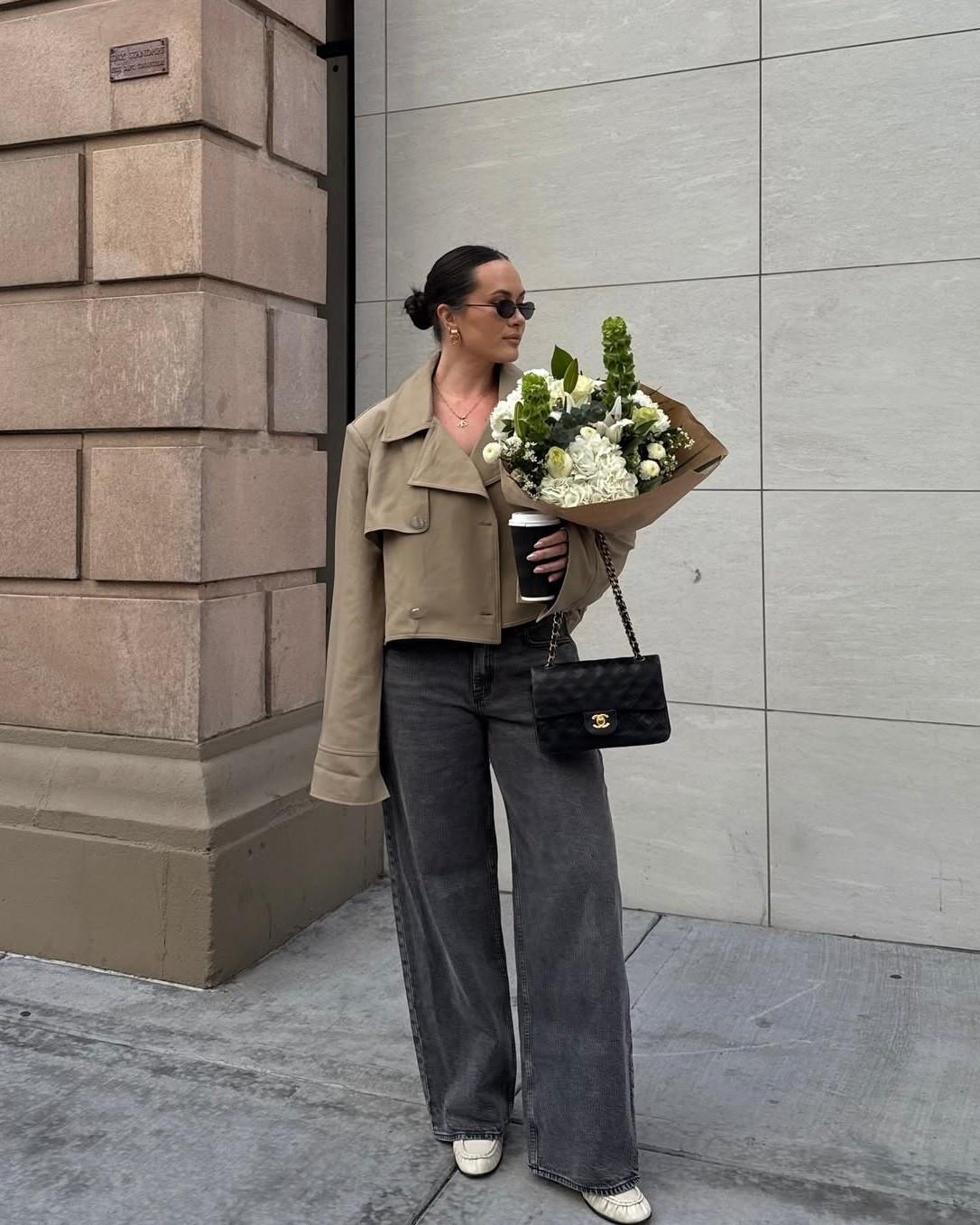 Cropped trench coat outfit for spring styled with loafers and barrel jeans - obsessed with this coat!

#LTKootd #LTKSeasonal