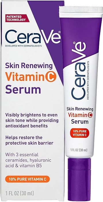 CeraVe Vitamin C Serum with Hyaluronic Acid, Skin Brightening Serum for Face with 10% Pure Vitami... | Amazon (US)