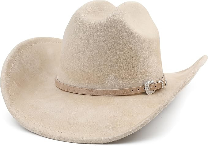Big Cowboy Hat for Women Men Wide Brim Cowgirls Beach Cattleman Western Cowboys Hat | Amazon (US)