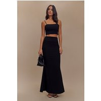 Grace Suiting Maxi Skirt - Black I MESHKI I Size XS | MESHKI US