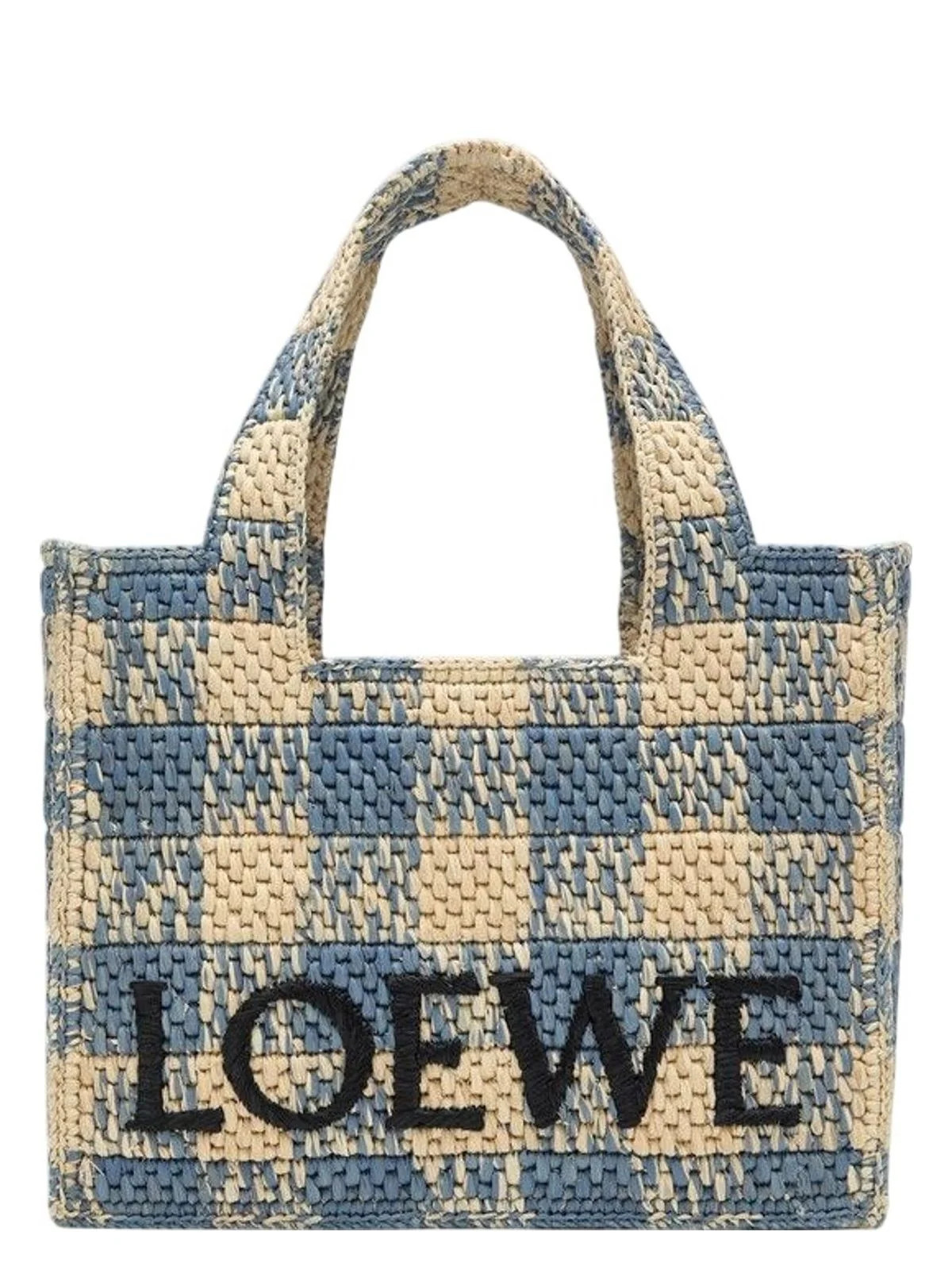 Loewe Women's Small Font Bag In Natural/blue in Beige | ALF1B59X16NF Color 2238 | LOZURI