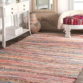 nuLOOM Multi Cotton Handmade Contemporary Area Rug - 7' 6" x 9' 6" - Multi | Bed Bath & Beyond