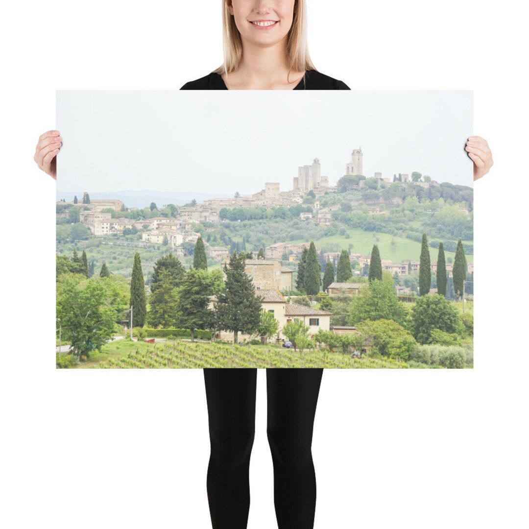 Tuscany Italy Photography Print San Gimignano City Skyline - Etsy | Etsy (US)