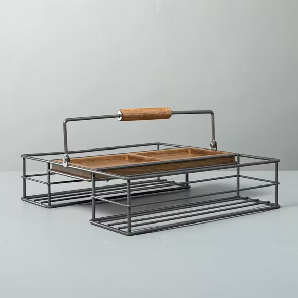 Wire & Wood Entertaining Caddy - Hearth & Hand™ with Magnolia | Target