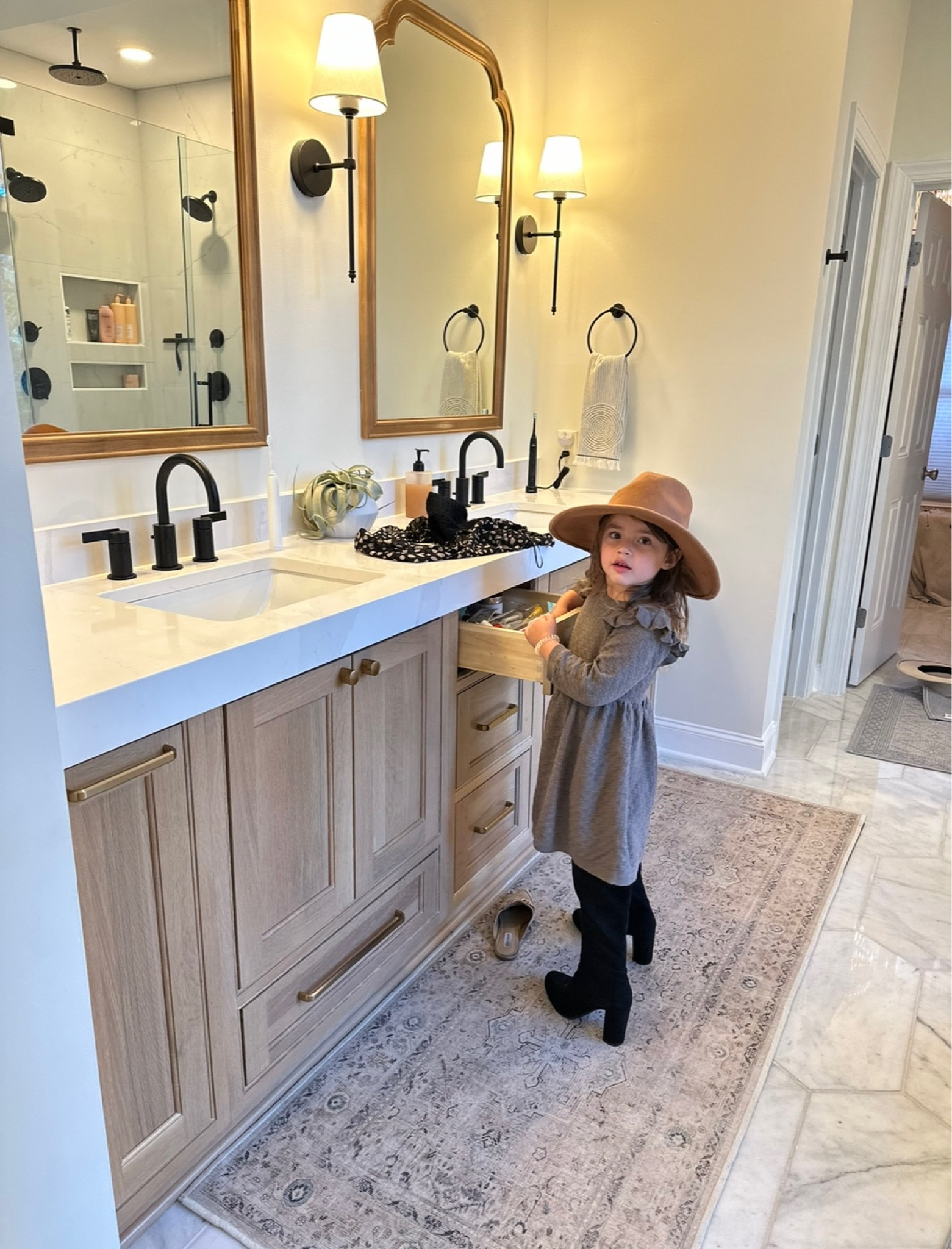 Always wants to be just like momma  #ltkfind #competition #bathroominspo #bathroomdecor