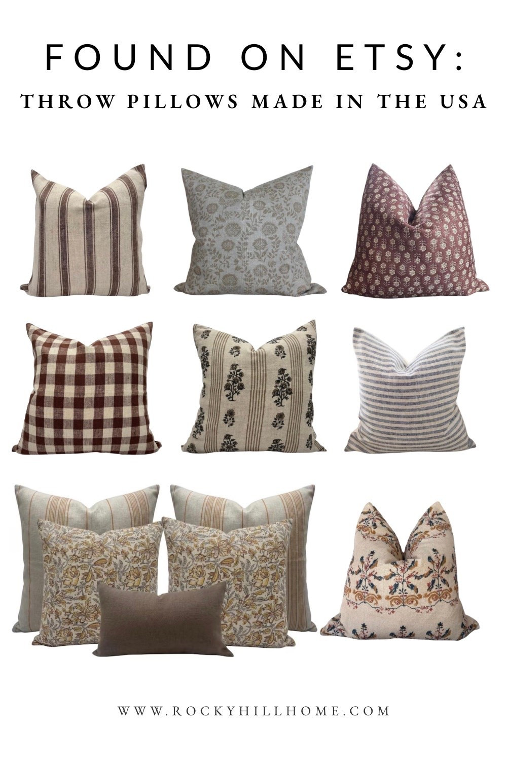 From classic stripes and gingham to vintage-inspired florals and block prints, these handcrafted pillow covers found on Etsy add instant character and collected charm to any sofa, bed, or reading nook. 🤍#EtsyFinds #ThrowPillows

#LTKSeasonal #LTKSaleAlert #LTKHome