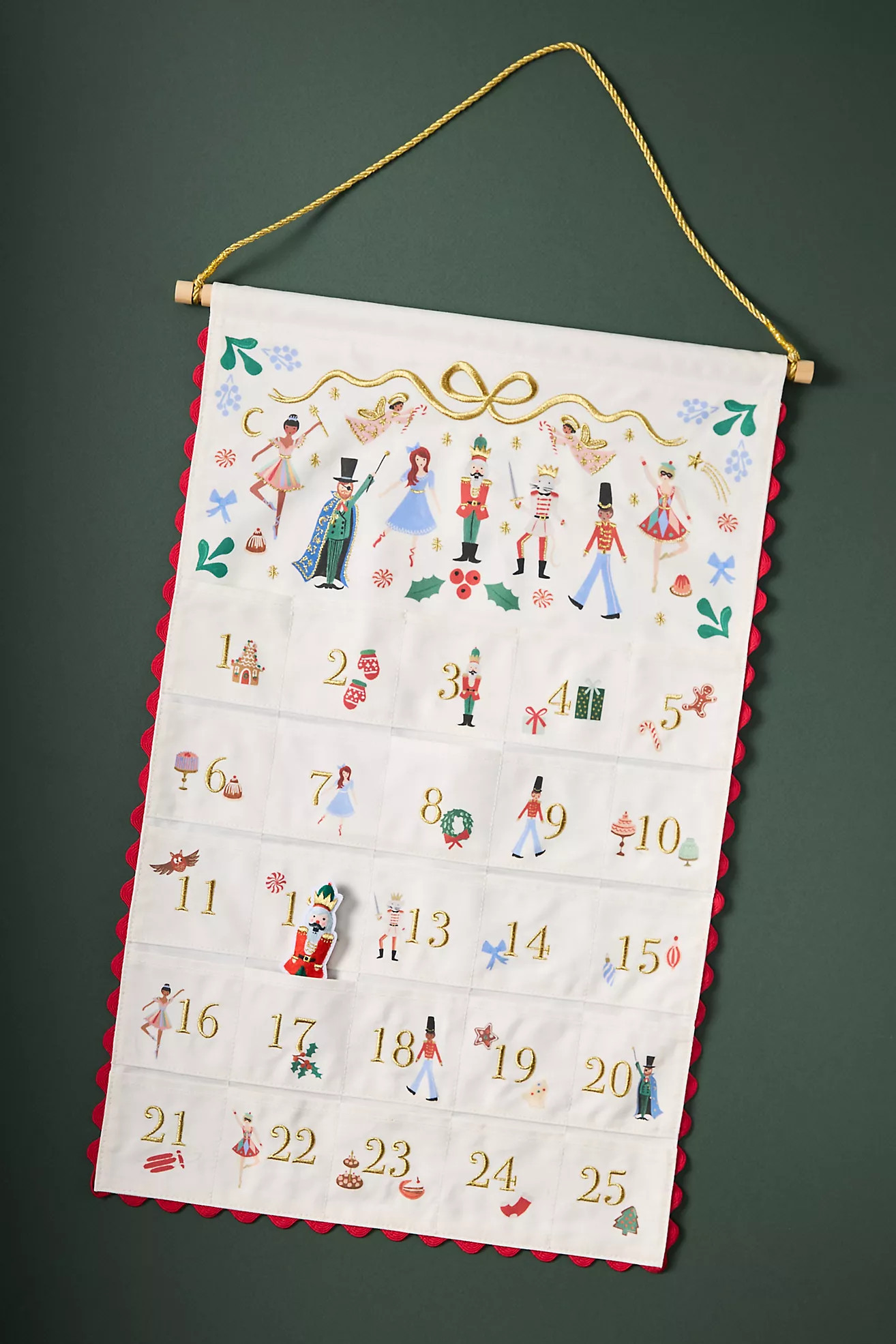 Rifle Paper Co. Christmas Nutcracker Hanging Advent Calendar | Anthropologie (US)