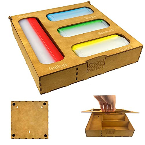 Miwasion Ziplock Bag Storage Organizer,Food Storage Bag Organizer,Suitable for Kitchen Drawers Compa | Amazon (US)