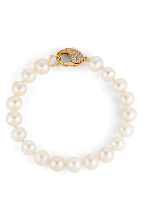 Nadri Freshwater Pearl Bracelet in Gold at Nordstrom | Nordstrom