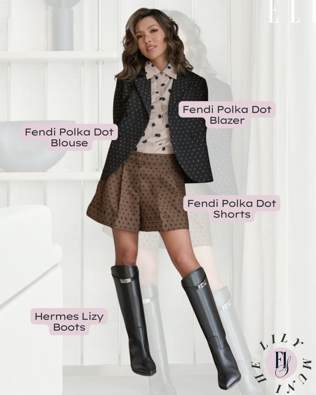 Lily Muni He for Elle Singapore in a polka dot Fendi look styled with Hermès boots. A blend of sophistication and playfulness that captures her signature modern elegance.



#LilyMuniHe #ElleSingapore #Fendi #Hermes #F1Styled #F1WAGStyle #WAGStyle #f1wag #f1wagfashion #EditorialStyle #LuxuryFashion #F1Fashion #StyleInspo #alexalbon