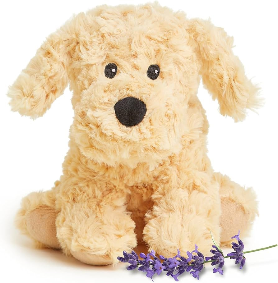 warmies Junior Microwavable & Weighted Stuffed Animals, Golden Dog - Heated Stuffed Animal Plushi... | Amazon (US)