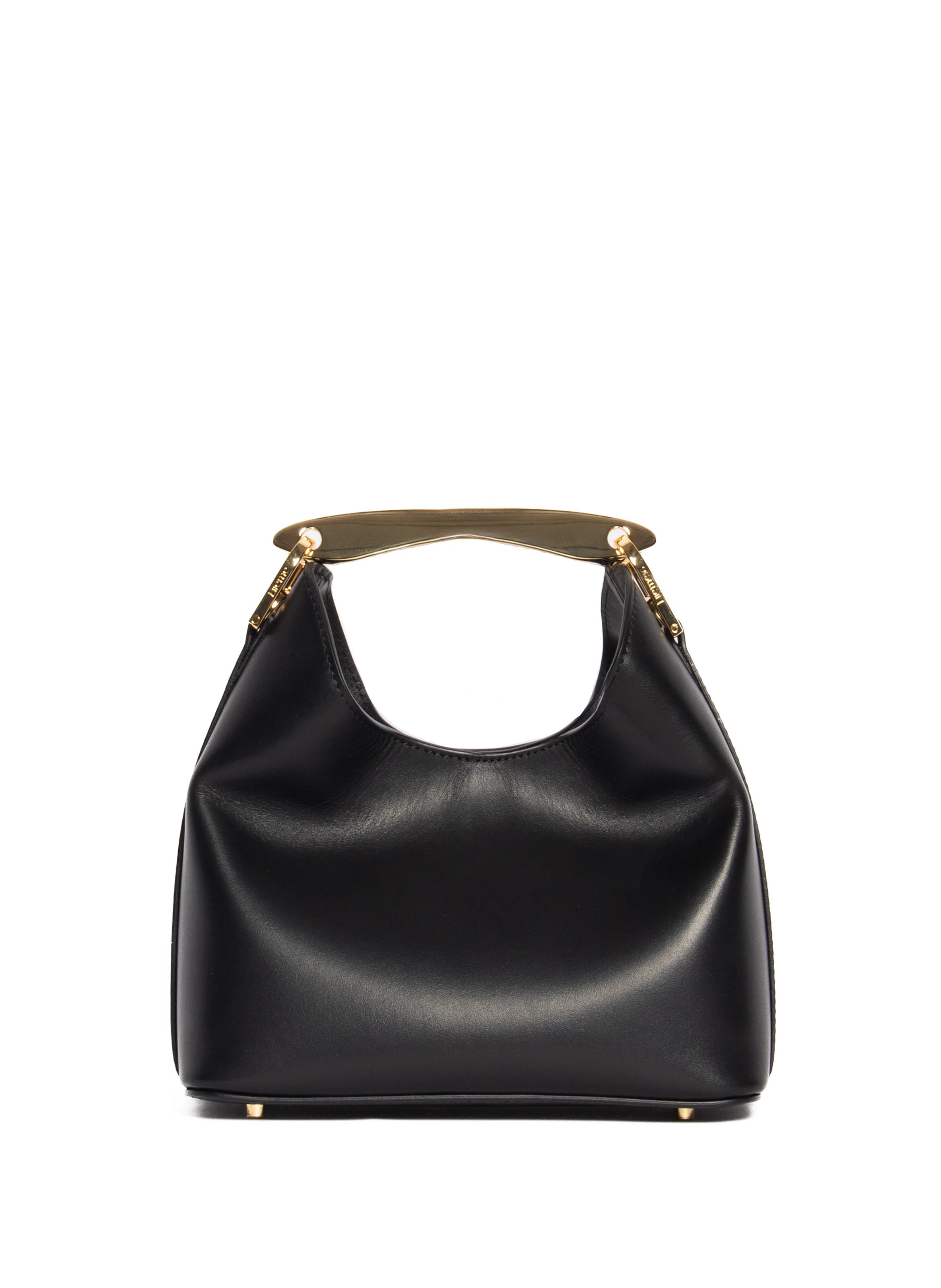 Small Boomerang Leather Black | Elleme