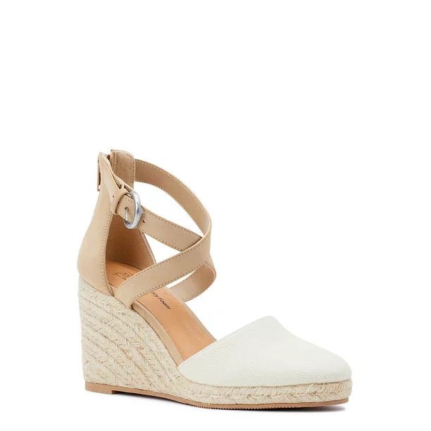 Time and Tru Women's Espadrille Platform Footbed Sandals - Walmart.com | Walmart (US)