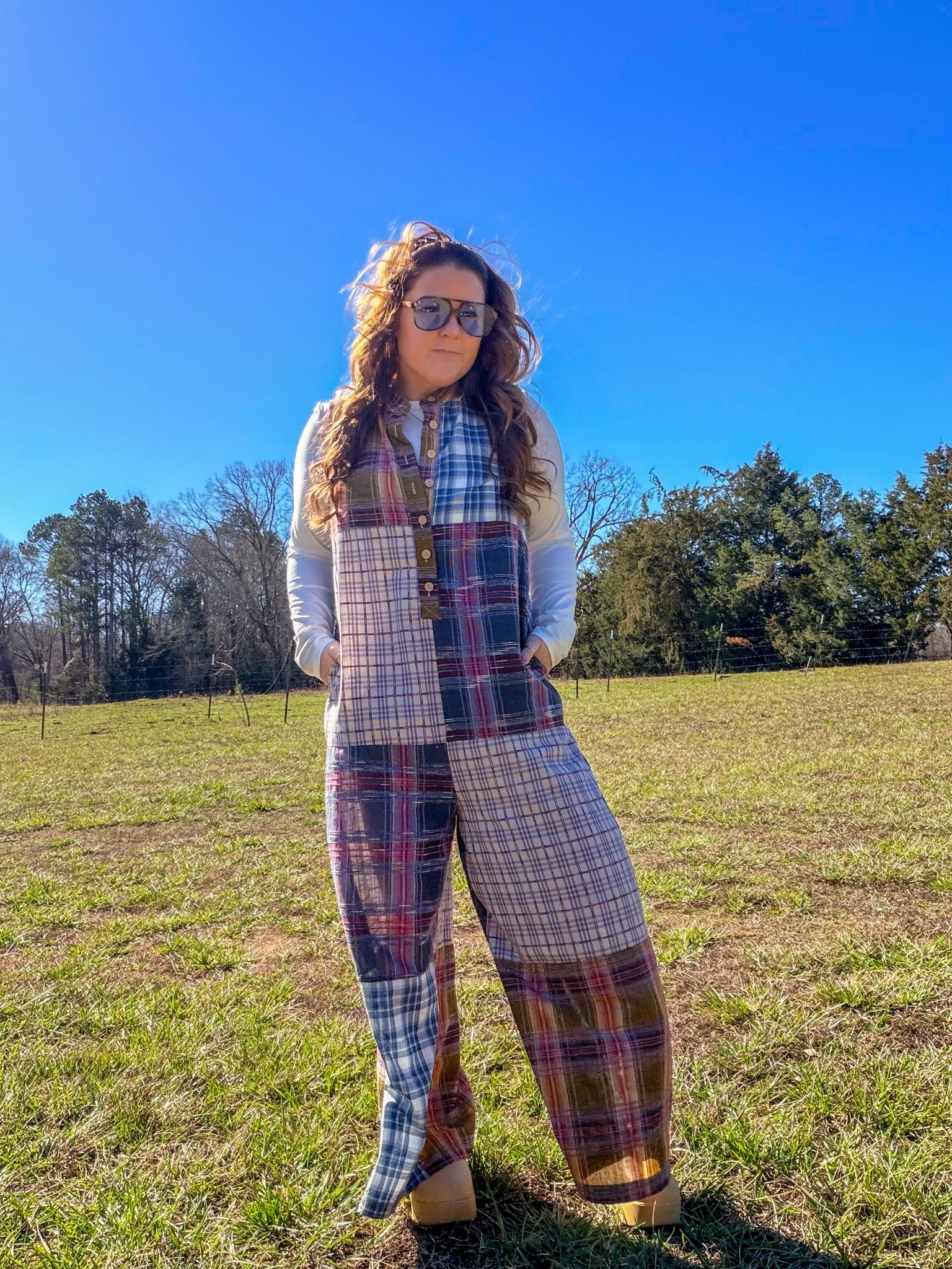 Patchwork Jumpsuit: TTS
Croc Platforms: TTS
Basic White Long sleeve: TTS 

#LTKFindsUnder50 #LTKootd #LTKSeasonal