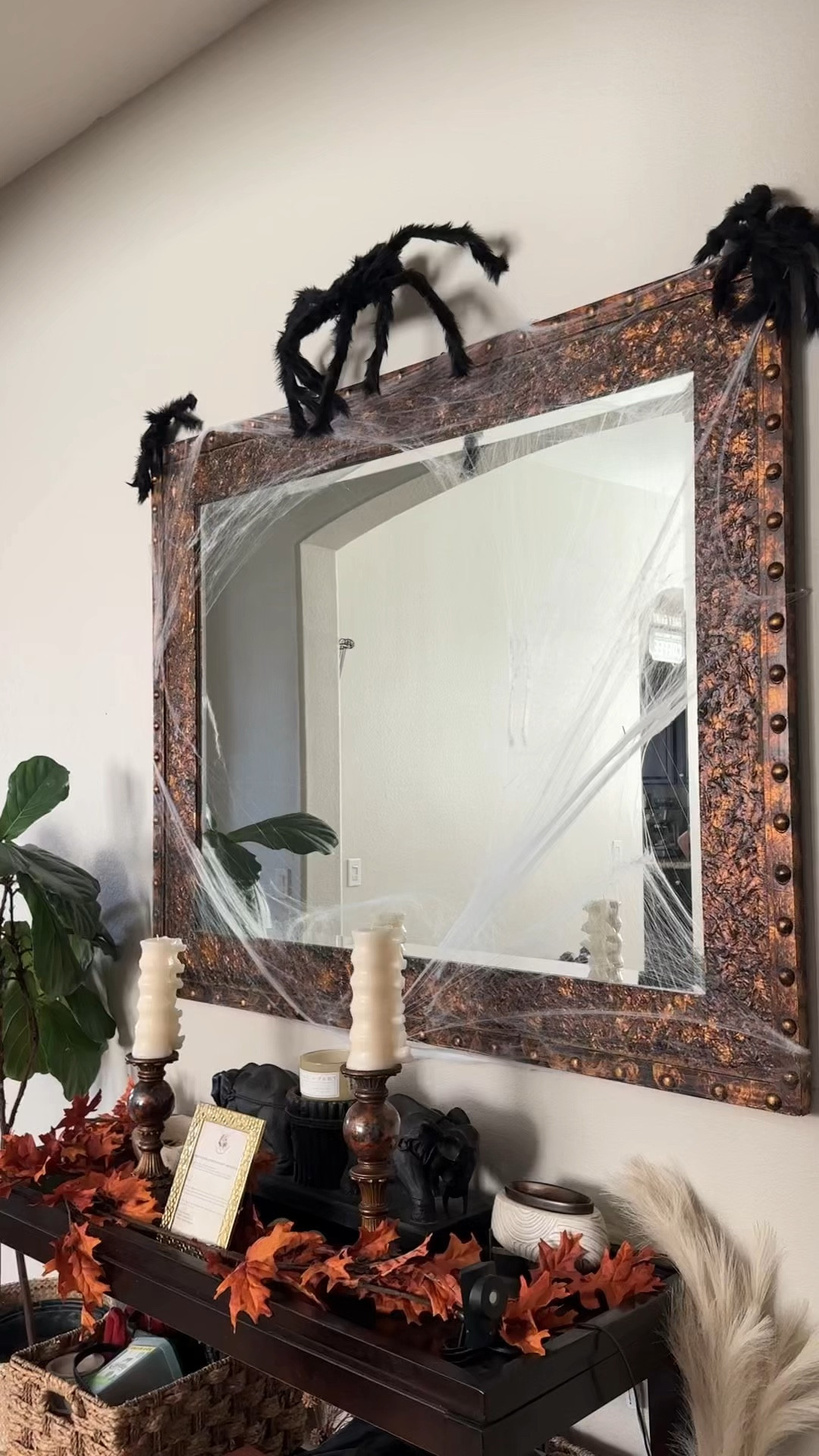 Espooky Season 🕷️🕸️🪞

Create a spider mirror with me. All you need is superstretch spider web and got these cute spiders in a pack from amazon 🖤
.
.
.
.
.
Halloween decor, spooky season, spiders, spider mirror, diy, amazon home, seasonal finds, diy decor, creepy cute
#SpookyCrafts #DIYDecor #SpiderCraft #HandmadeHalloween #FallCrafts #HalloweenInspo #SpookySeason #CreepyCute #Halloween2024 

#LTKSeasonal #LTKHalloween #LTKHoliday