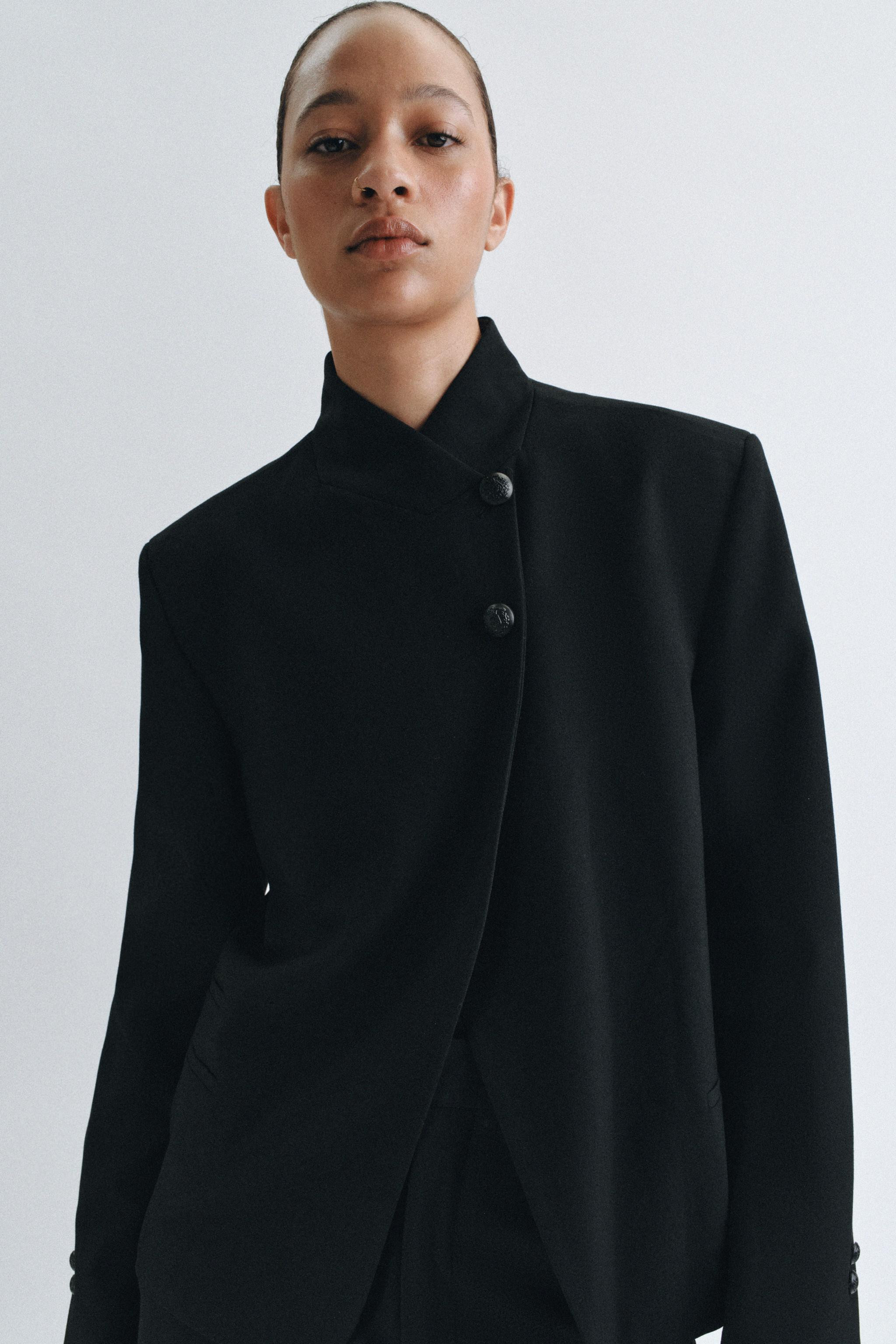 HIGH NECK BUTTONED BLAZER ZW COLLECTION | Zara UK