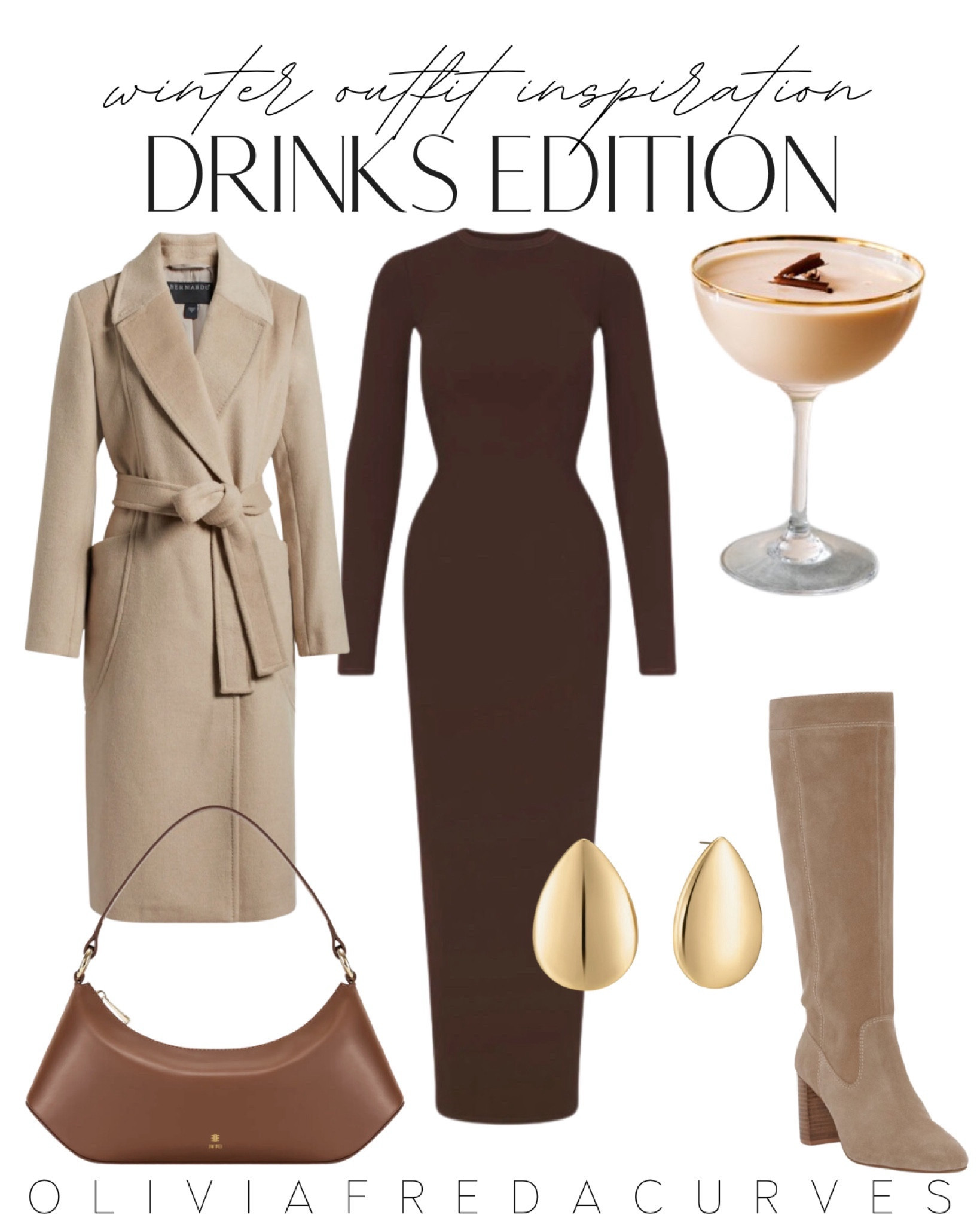 Winter Outfits - Holiday Outfits - Brown dress outfit - tan outfit - beige outfit 

#LTKHoliday #LTKSeasonal #LTKplussize