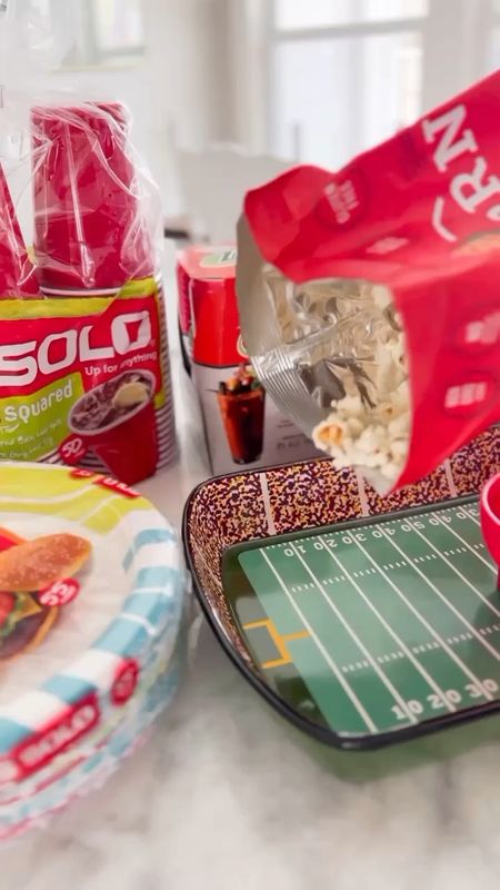 Super Bowl party prepping going down! Love it when I find great additions, like Zing Zang Bloody Mary’s in a can, Solo cups and plates as well as a popcorn bar. 

#LTKSeasonal #LTKhome #LTKVideo