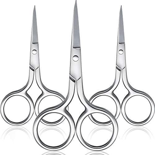 3 Pack Nose Hair Scissors Facial Hair Scissors Small Scissors Stainless Steel Straight Tip Scisso... | Amazon (US)