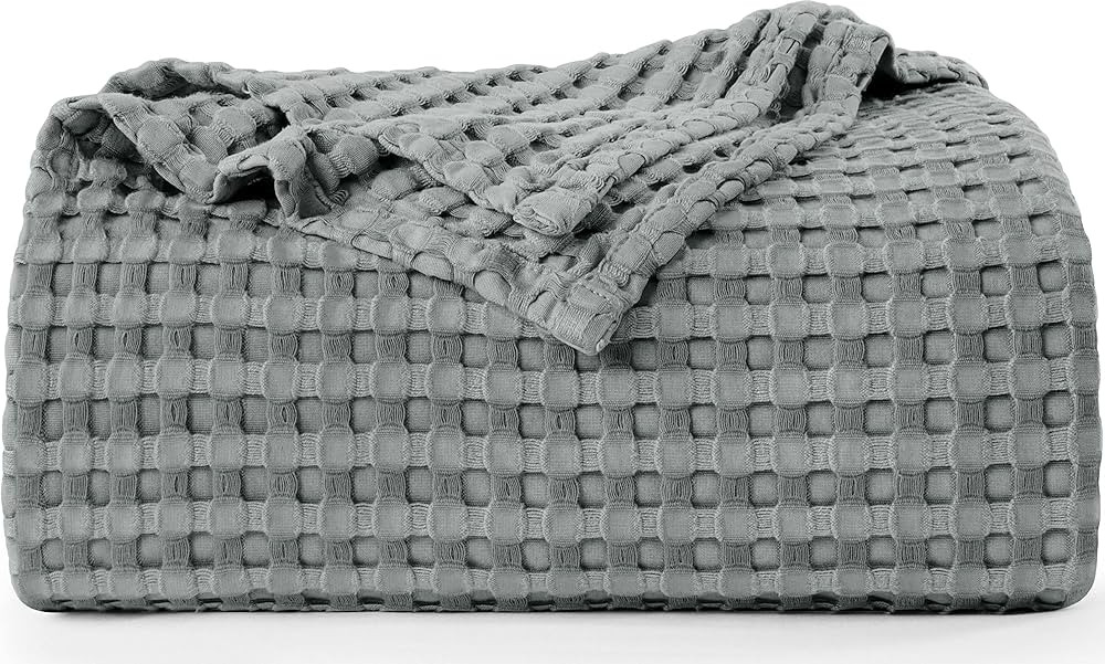 Amazon.com: Utopia Bedding Cotton Waffle Blanket 300 GSM (White - 90x90 Inches) Soft Lightweight ... | Amazon (US)