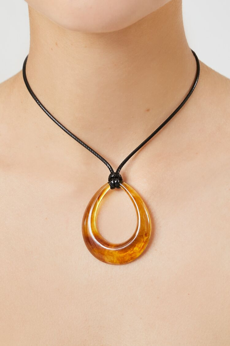Marble Hoop Pendant Necklace | Forever 21 | Forever 21 (US)