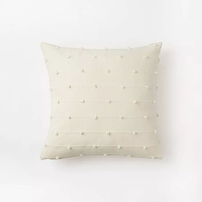 Oversize Textured Loop Throw Pillow Cream - Threshold™ designed with Studio McGee | Target