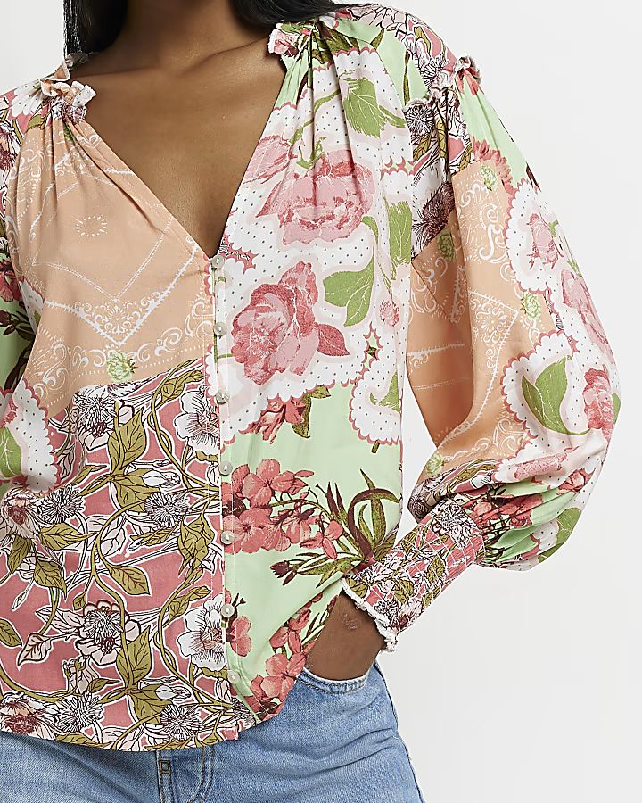 Pink floral blouse | River Island (UK & IE)