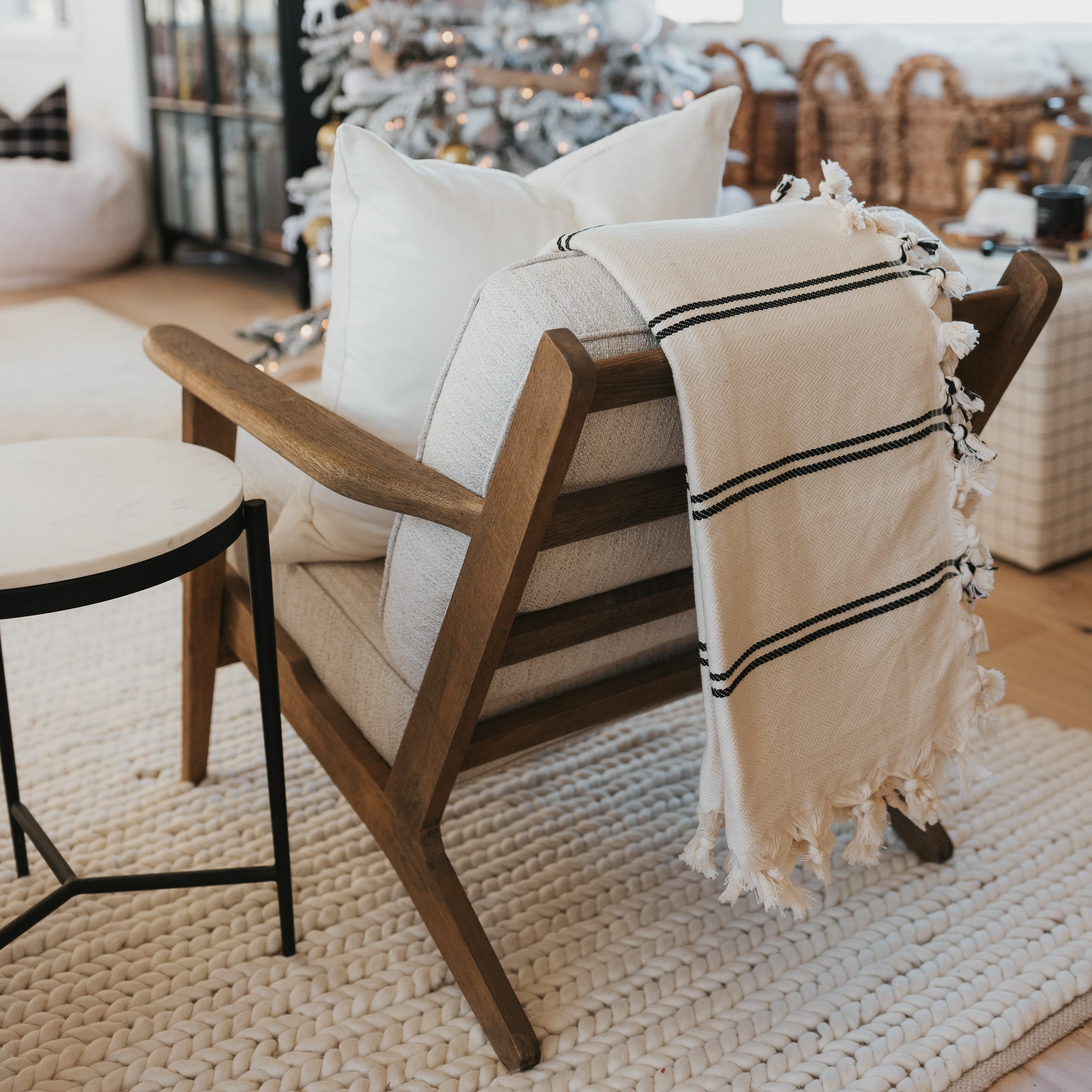 Kate Turkish Throw Blanket - Two Stripe | Sweet Water Decor, LLC