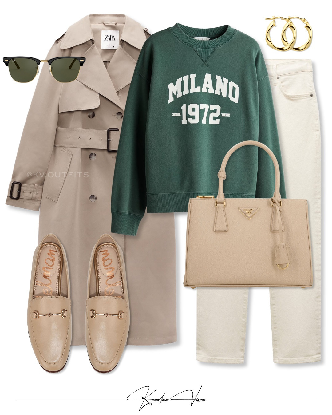 OOTD Trench coat & sweatshirt 🧥🌿

Beige trench coat, green sweatshirt, cream slim fit jeans, beige leather loafers, beige leather bag.

Coat - Zara
Sweatshirt - H&M
Jeans - Mango
Shoes - Sam Edelman
Bag - Prada
Sunglasses - Ray-Ban

Tags: beige trench coat zara green sweatshirt h&m leather loraine loafers sam edelman sand saffiano medium prada galleria ray-ban clubmaster sunglasses casual style casualwear relaxed look spring outfit comfy look

#LTKspring #LTKstyletip #LTKAroundTheWorld