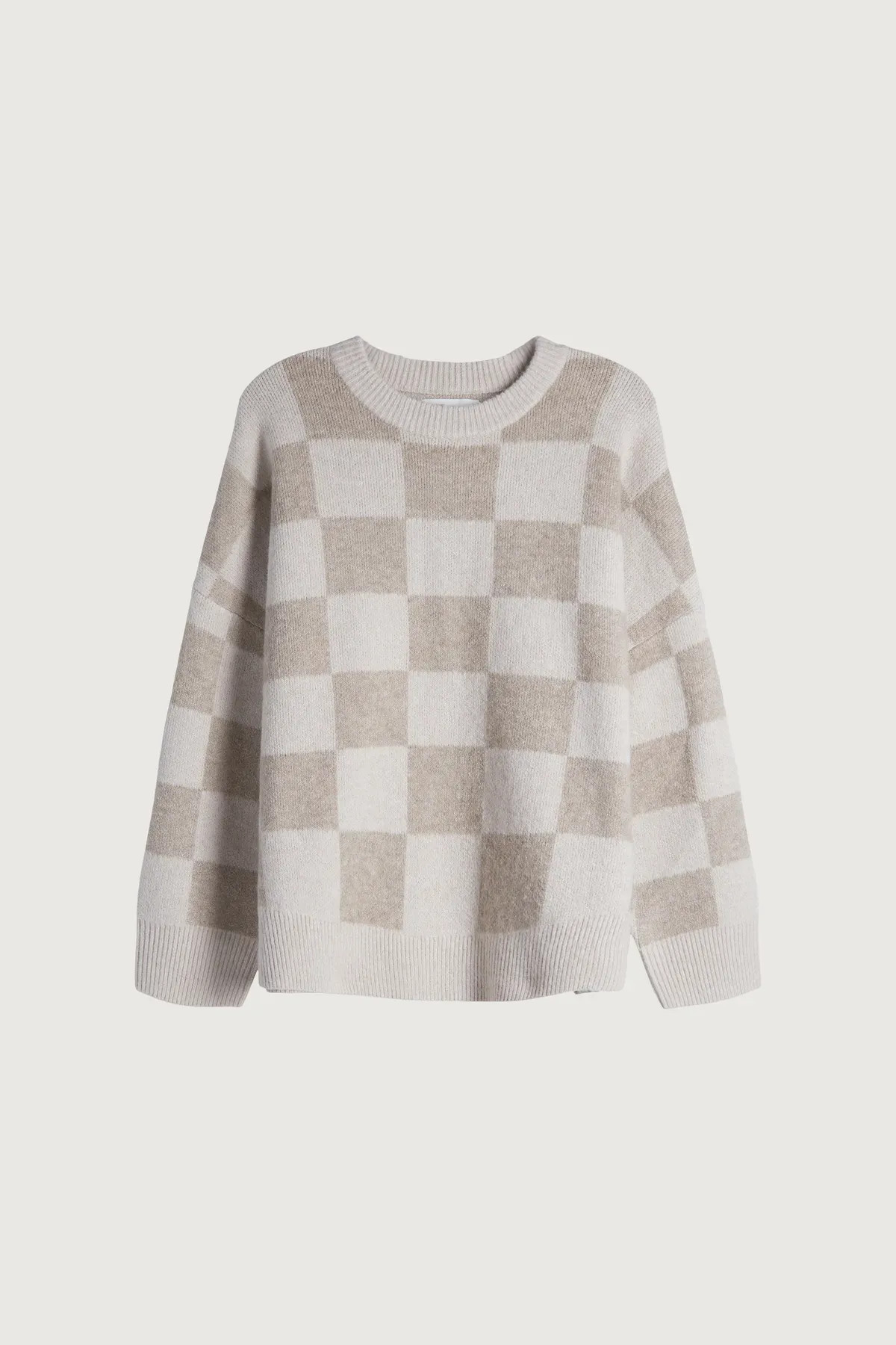 CHECKERED CREWNECK SWEATER | OAK + FORT