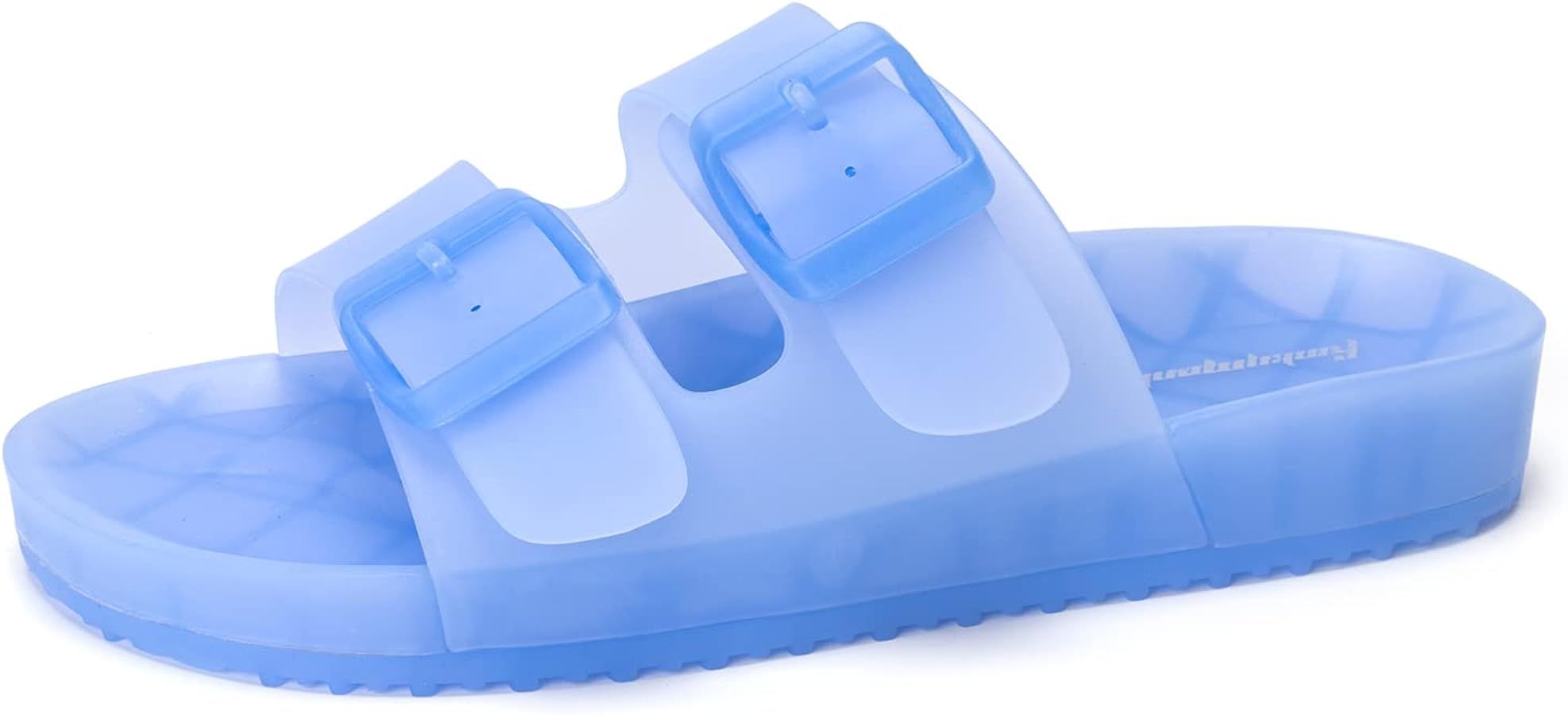 Women's Comfort Slides Double Buckle Adjustable EVA Flat Sandals | Amazon (US)