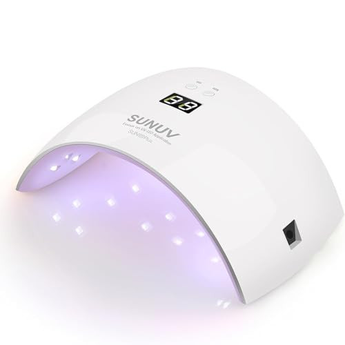 SUNUV UV Light for Nails, Dryer for Gel Polish with Sensor 2 Timers and Display SUN9X Plus UV Nail Lamp Pink | Amazon (US)
