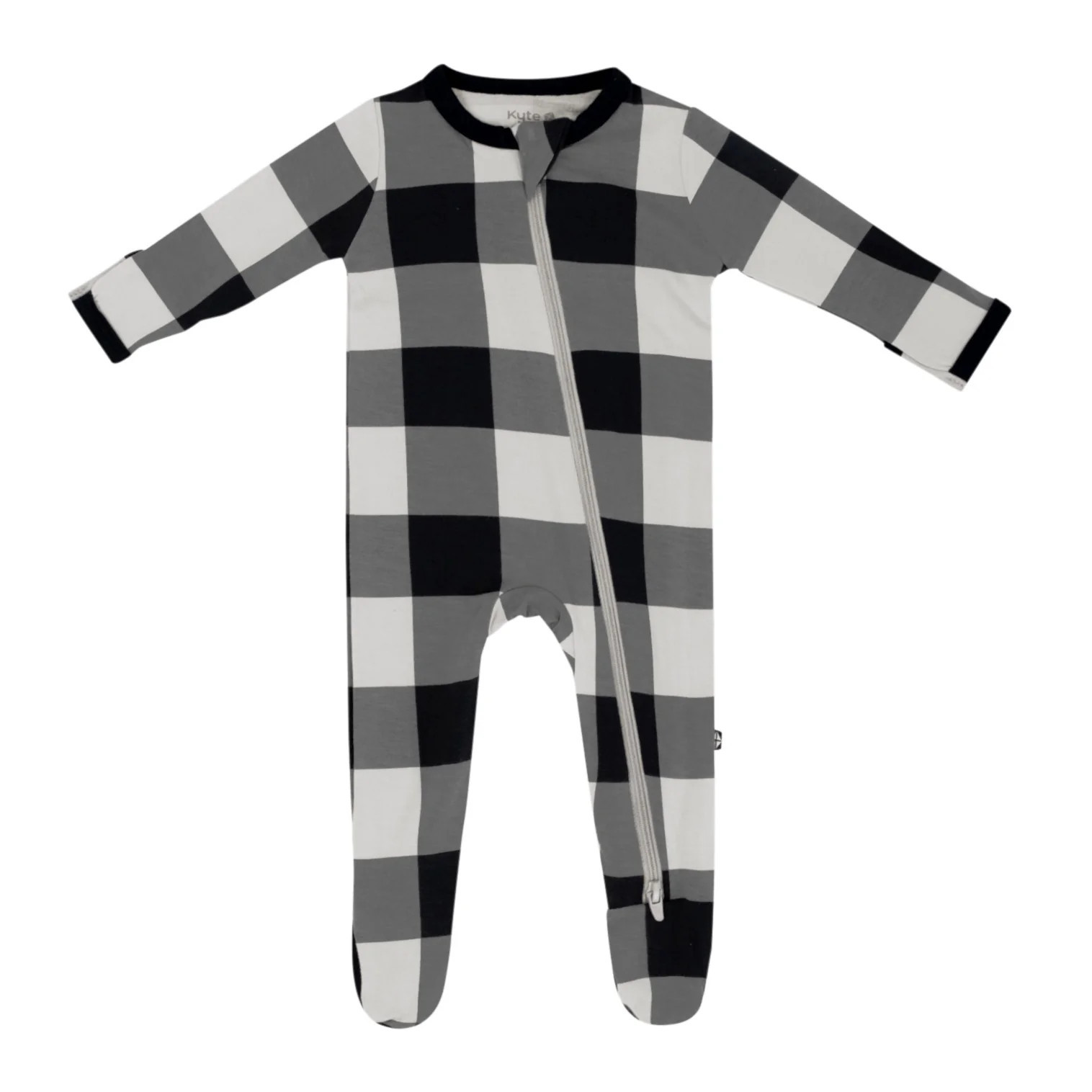 Zippered Footie in Midnight Plaid | Kyte BABY